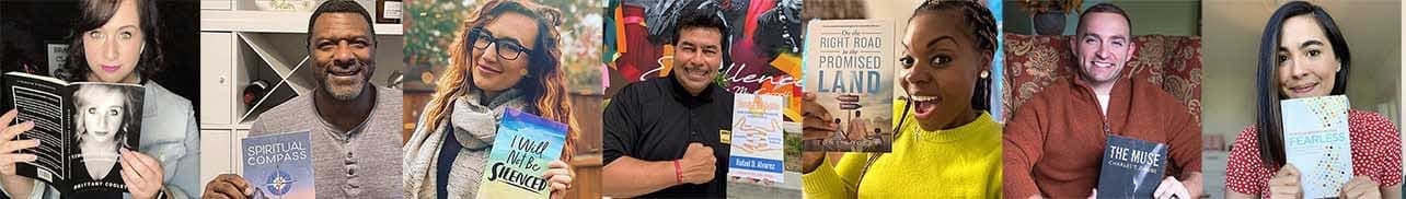 A diverse collage showcasing individuals with various faces and names, representing a blend of cultures and identities.